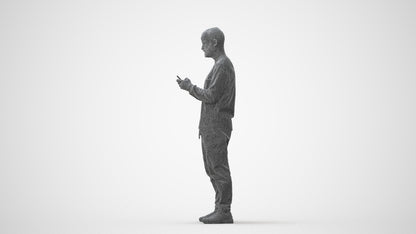 realistic 3D people man casual standing, render-ready for V-Ray and Corona, FBX OBJ, square thumbnail
