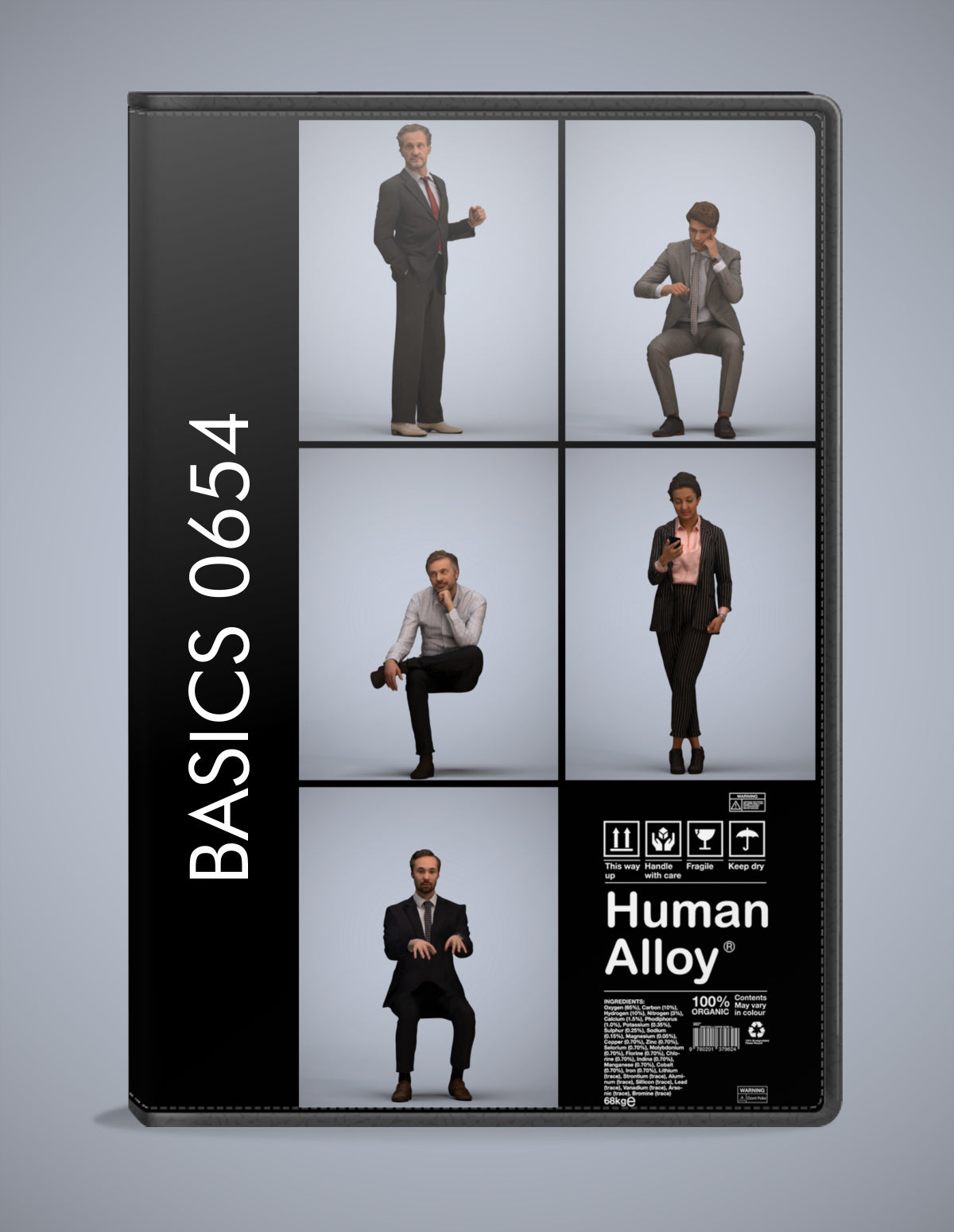 3D people models business bundle, 5 scanned humans for 3ds Max rendering