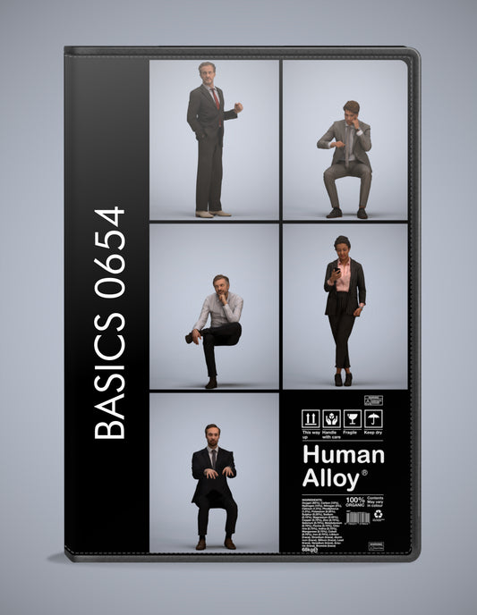 3D people models business bundle, 5 scanned humans for 3ds Max rendering