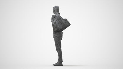 realistic 3D people man casual standing, render-ready for V-Ray and Corona, FBX OBJ, square thumbnail