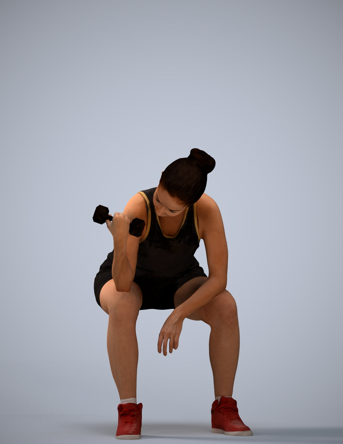 realistic 3D people woman sport, render-ready for V-Ray and Corona, FBX OBJ