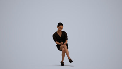 photogrammetry 3D woman business, realistic human model archviz FBX, standing pose render