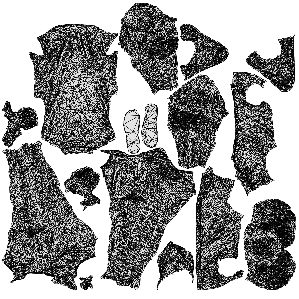 3D scanned man standing casual, photorealistic archviz people for Enscape and SketchUp, wireframe top-down view