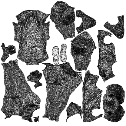 3D scanned man standing casual, photorealistic archviz people for Enscape and SketchUp, wireframe top-down view
