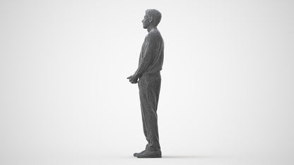 3D people model man casual standing, scanned human for 3ds Max rendering, square thumbnail