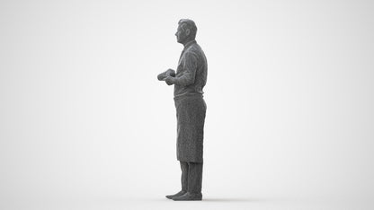 photogrammetry 3D man standing, realistic human model archviz FBX, square thumbnail