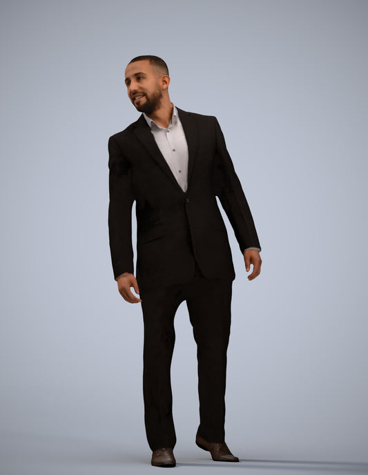photogrammetry 3D man business, realistic human model archviz FBX