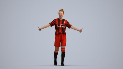 realistic 3D girl sport, scanned archviz people for Blender and 3ds Max, standing pose render