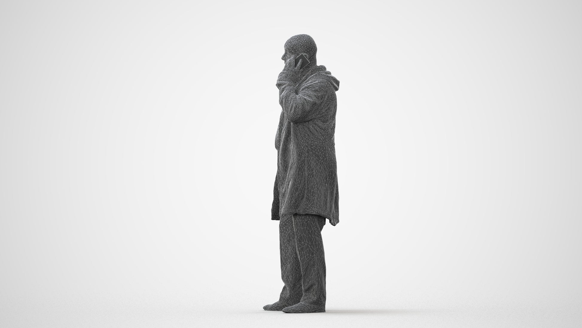 realistic 3D people senior man business standing, render-ready for V-Ray and Corona, FBX OBJ, square thumbnail