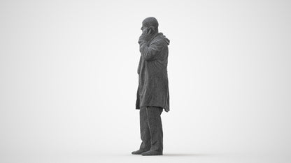 realistic 3D people senior man business standing, render-ready for V-Ray and Corona, FBX OBJ, square thumbnail