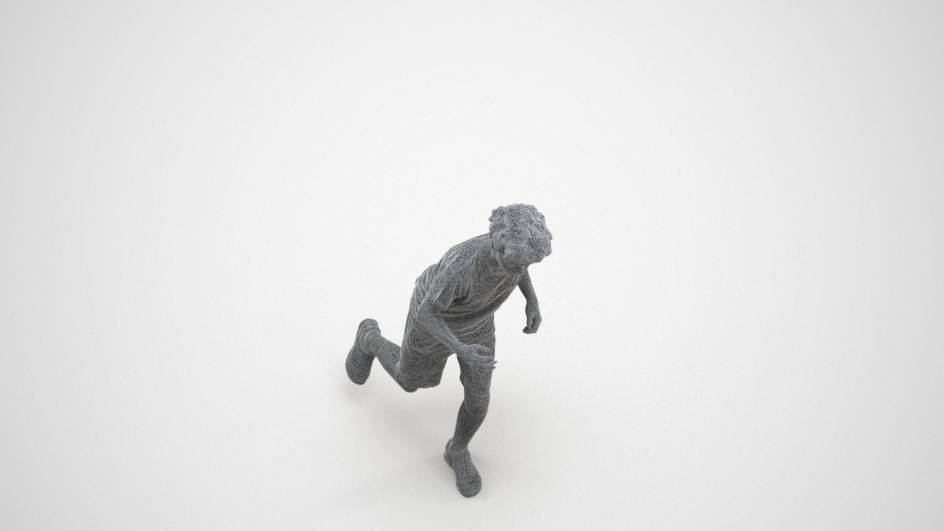 realistic 3D people boy casual kids, render-ready for V-Ray and Corona, FBX OBJ, wireframe three-quarter view