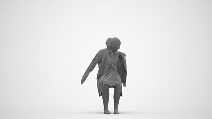 realistic 3D human girl kids, archviz people FBX OBJ for Blender, three-quarter front view render