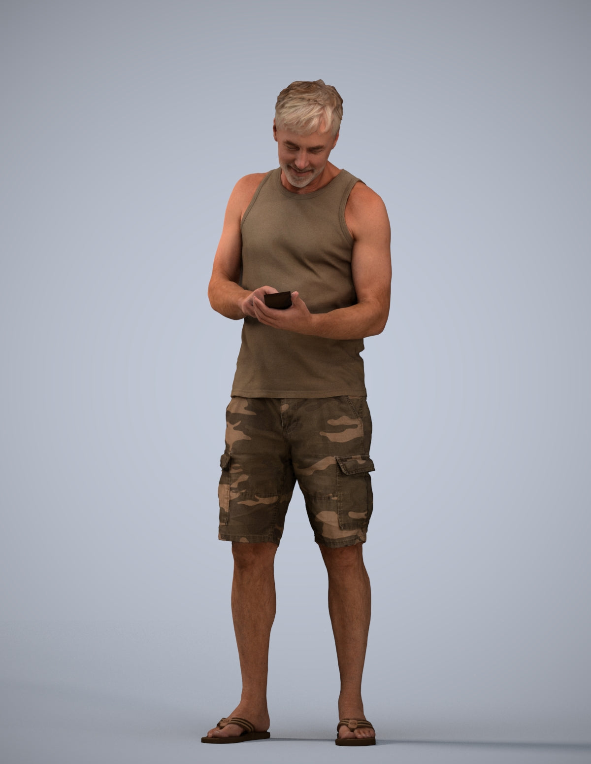 photogrammetry 3D man casual standing, realistic human model archviz FBX