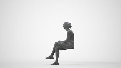 realistic 3D human girl casual kids, archviz people FBX OBJ for Blender, square thumbnail