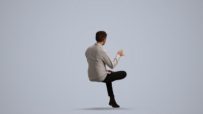 realistic 3D people man business, render-ready for V-Ray and Corona, FBX OBJ, front view render
