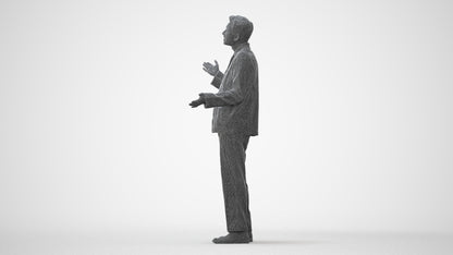 realistic 3D man casual standing, scanned archviz people for Blender and 3ds Max, square thumbnail
