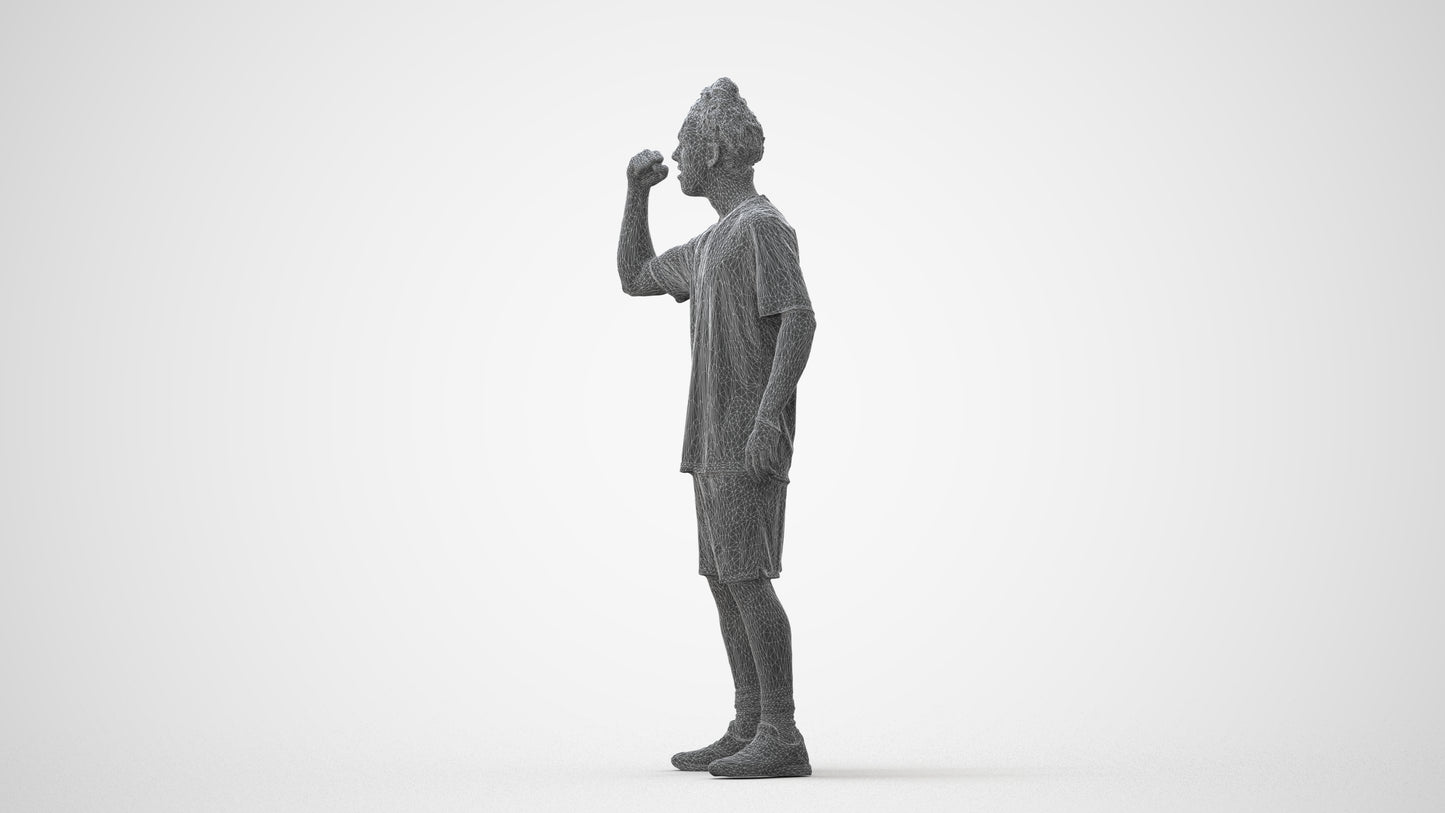 3D people model man sport, scanned human for 3ds Max rendering, square thumbnail