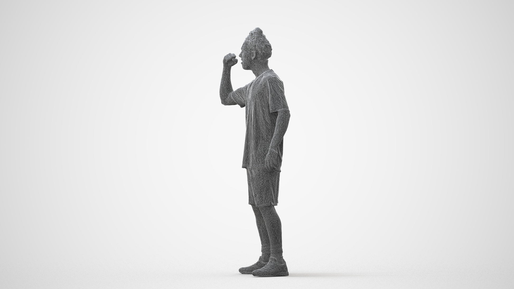 3D people model man sport, scanned human for 3ds Max rendering, square thumbnail