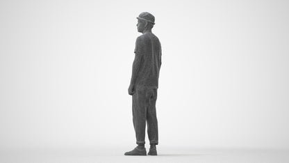 photogrammetry 3D man casual standing, realistic human model archviz FBX, square thumbnail