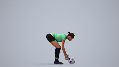 realistic 3D people woman sport, render-ready for V-Ray and Corona, FBX OBJ, side view render