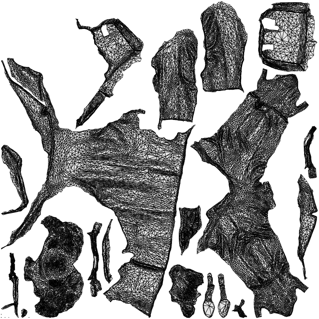 scanned 3D woman business standing, photogrammetry people for Enscape and V-Ray, wireframe top-down view