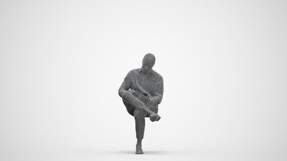 realistic 3D human man business, archviz people FBX OBJ for Blender, three-quarter front view render