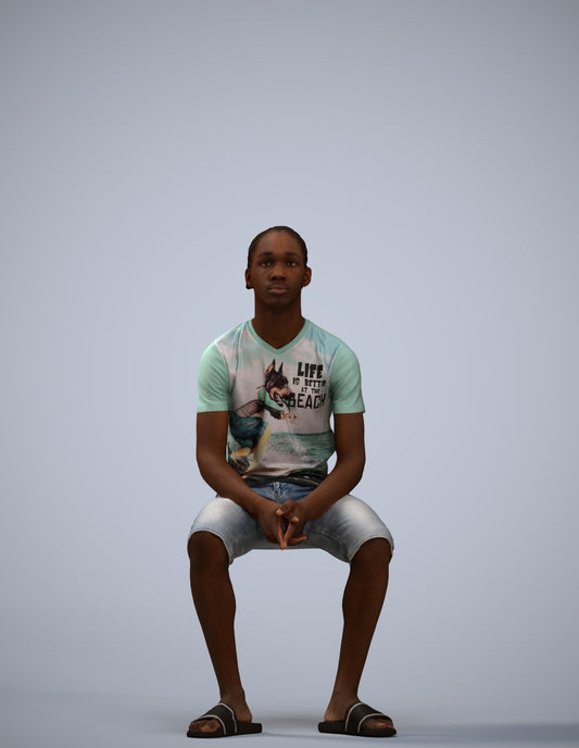 realistic 3D human boy casual kids, archviz people FBX OBJ for Blender