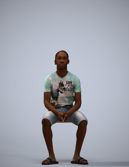 realistic 3D human boy casual kids, archviz people FBX OBJ for Blender