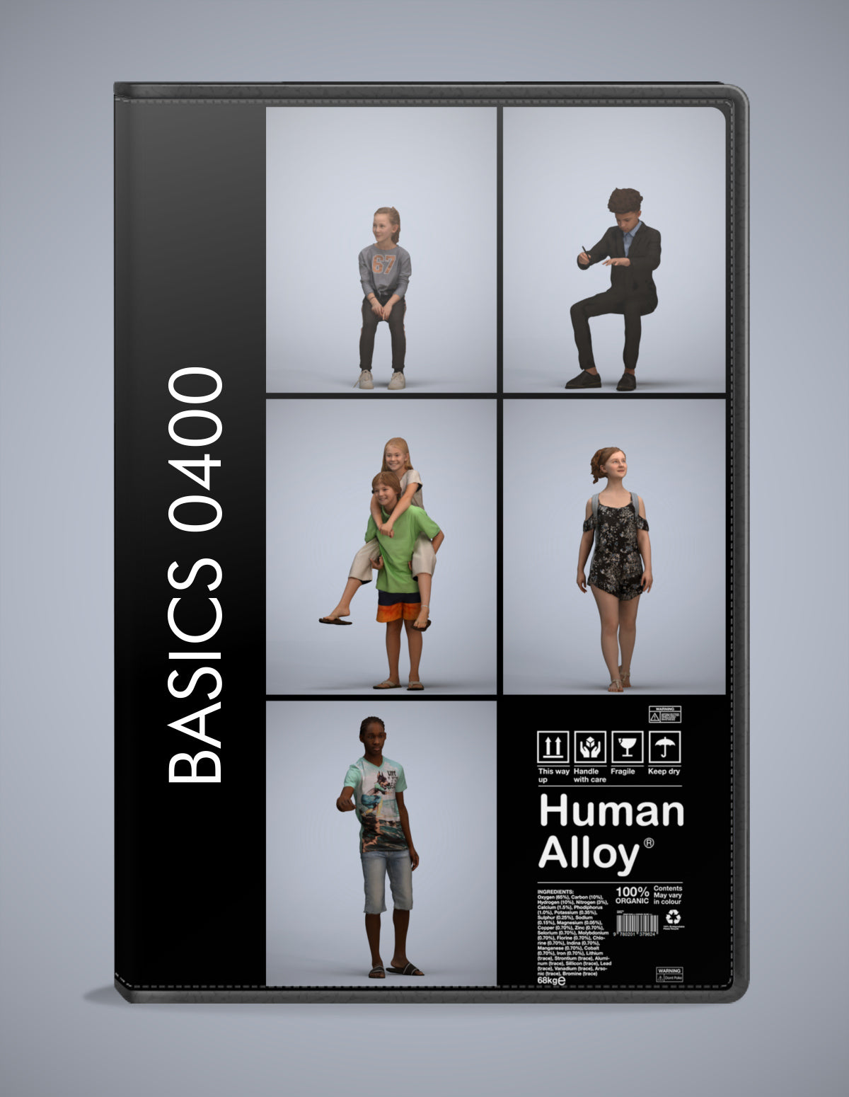5 3D scanned people kids, photorealistic archviz pack for Enscape and SketchUp