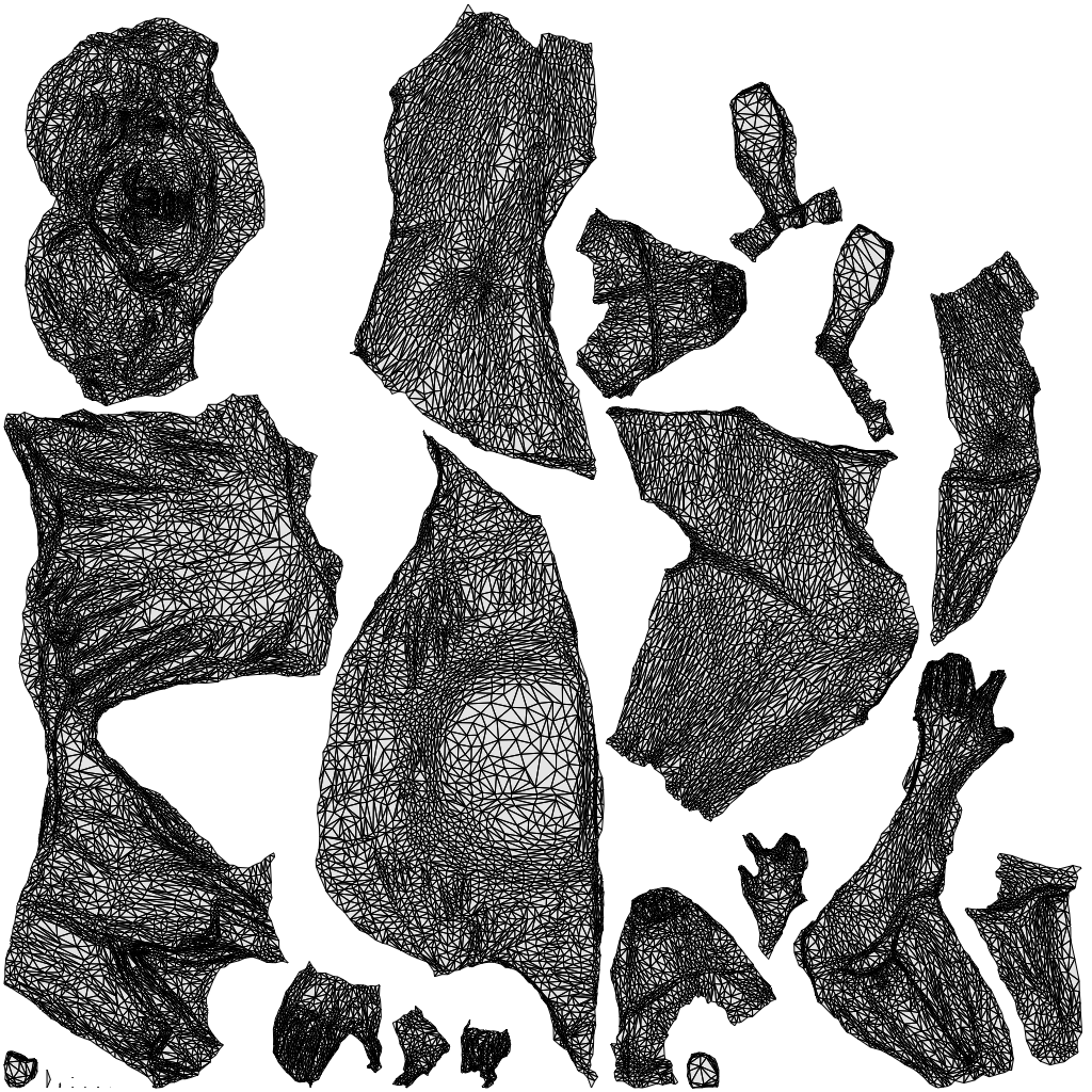 scanned 3D woman casual sitting, photogrammetry people for Enscape and V-Ray, wireframe top-down view