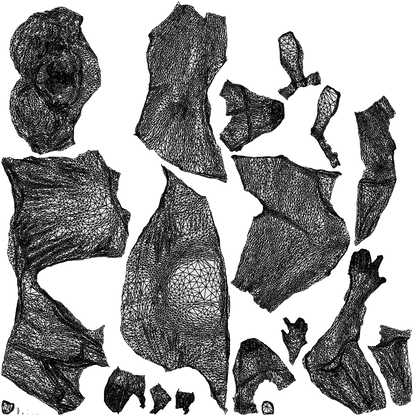 scanned 3D woman casual sitting, photogrammetry people for Enscape and V-Ray, wireframe top-down view
