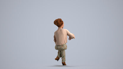 realistic 3D people woman casual sitting, render-ready for V-Ray and Corona, FBX OBJ, front view render