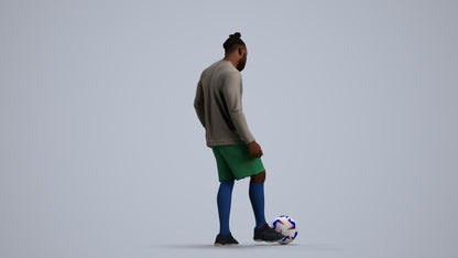 realistic 3D man sport, scanned archviz people for Blender and 3ds Max, front view render