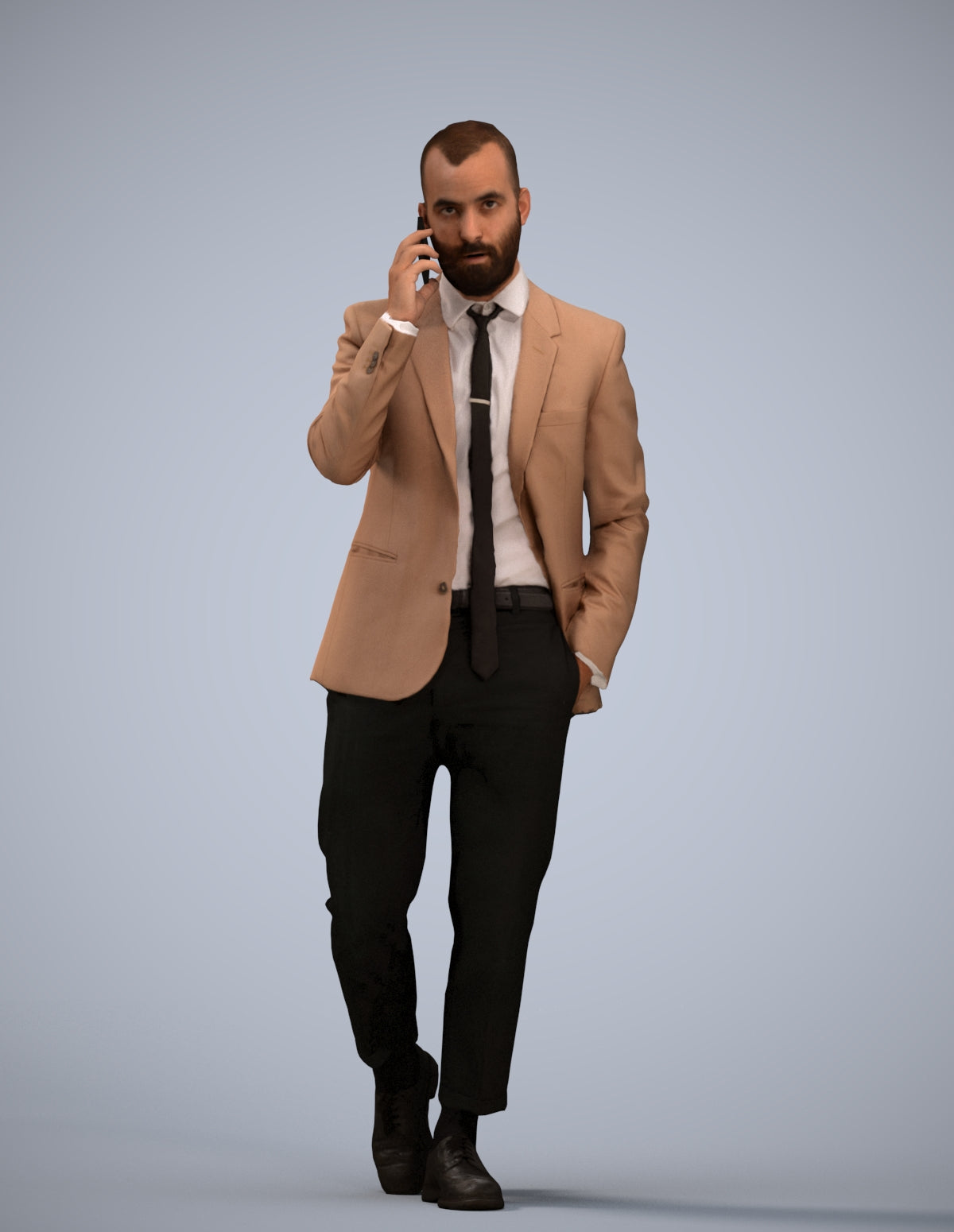 photogrammetry 3D man business, realistic human model archviz FBX