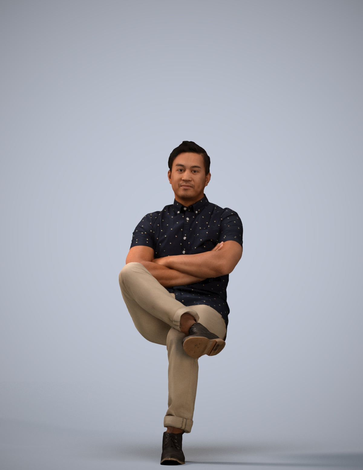 realistic 3D people man casual business, render-ready for V-Ray and Corona, FBX OBJ