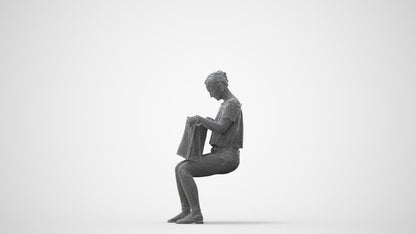 realistic 3D people woman business shopping, render-ready for V-Ray and Corona, FBX OBJ, square thumbnail