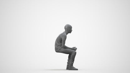 realistic 3D boy casual kids, scanned archviz people for Blender and 3ds Max, wireframe side view