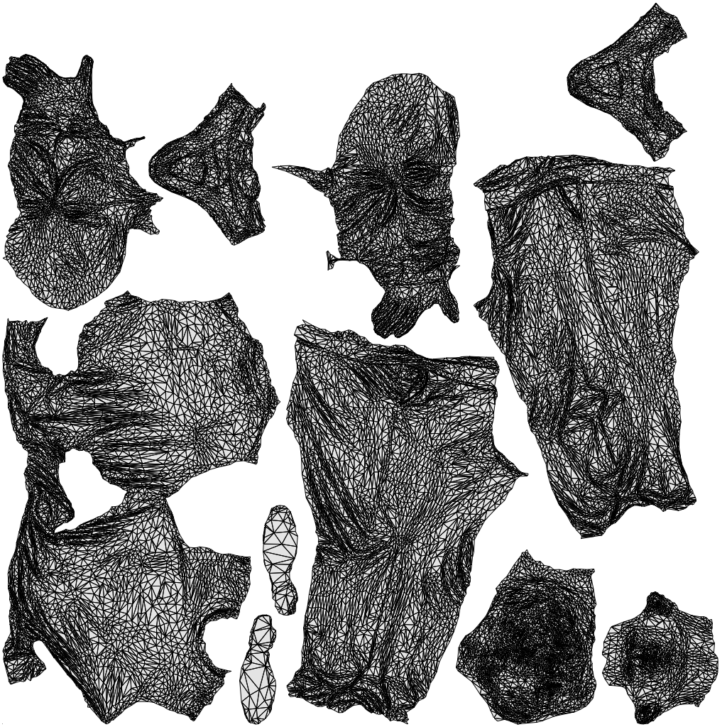 3D human model man casual standing, photogrammetry scanned person for archviz, wireframe top-down view