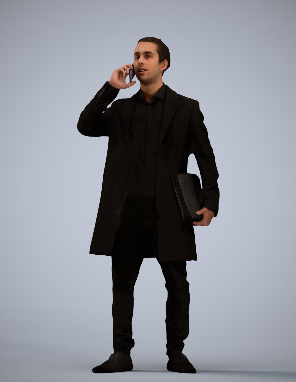 realistic 3D people man business standing, render-ready for V-Ray and Corona, FBX OBJ