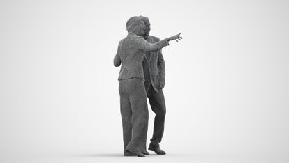 3D people model woman business, scanned human for 3ds Max rendering, wireframe side view