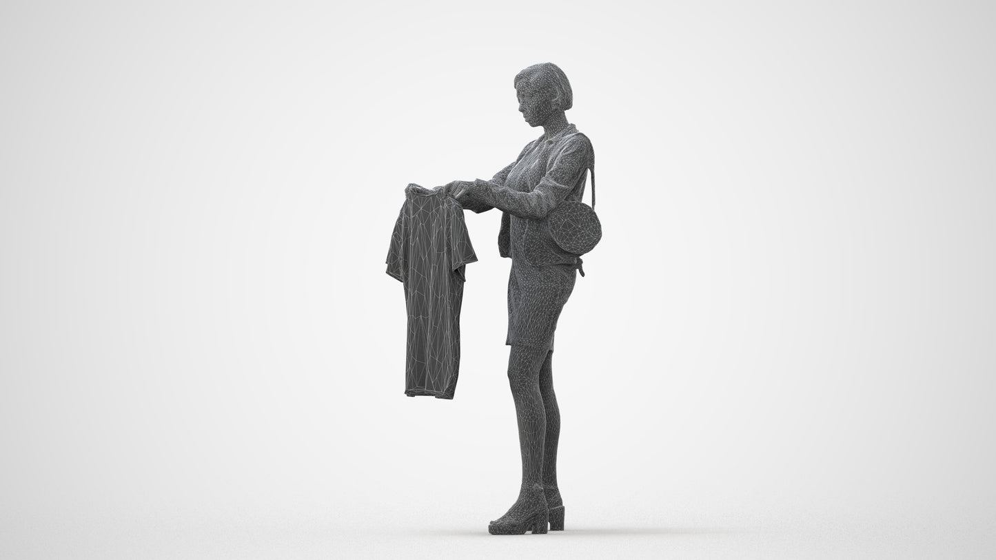 realistic 3D people woman casual mix, render-ready for V-Ray and Corona, FBX OBJ, square thumbnail