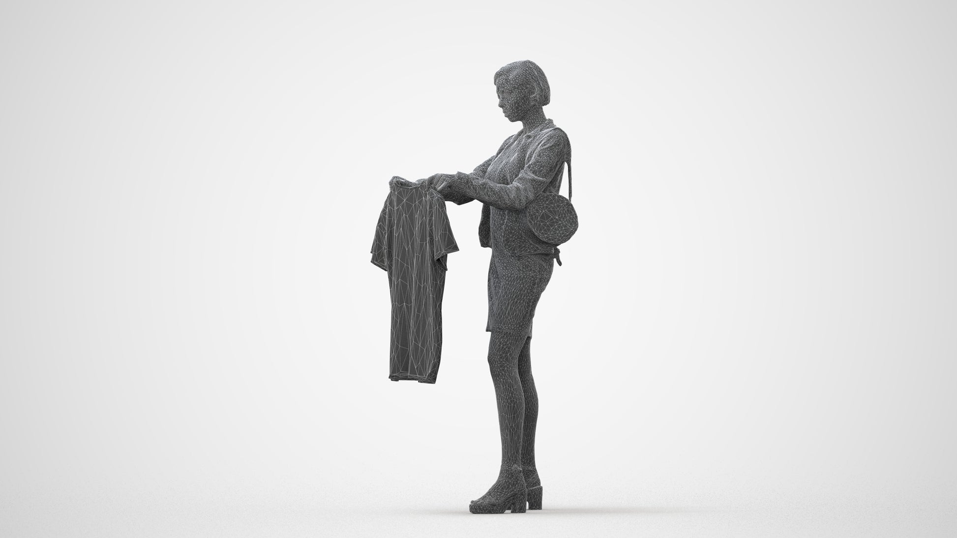 realistic 3D people woman casual mix, render-ready for V-Ray and Corona, FBX OBJ, square thumbnail