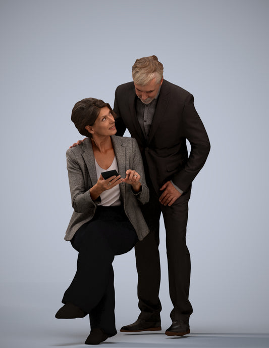 photogrammetry 3D woman business, realistic human model archviz FBX