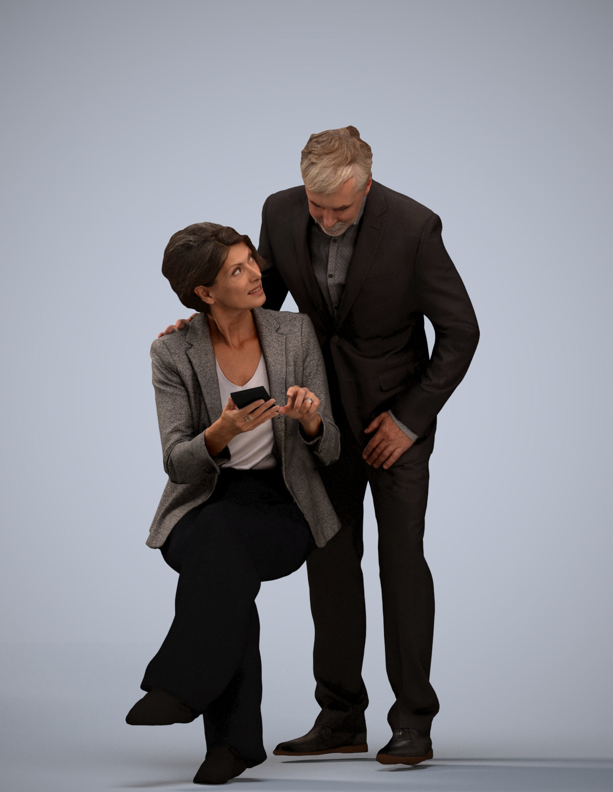 photogrammetry 3D woman business, realistic human model archviz FBX