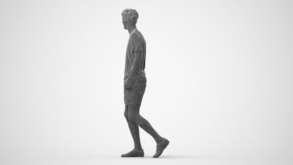 3D scanned man sport, photorealistic archviz people for Enscape and SketchUp, square thumbnail