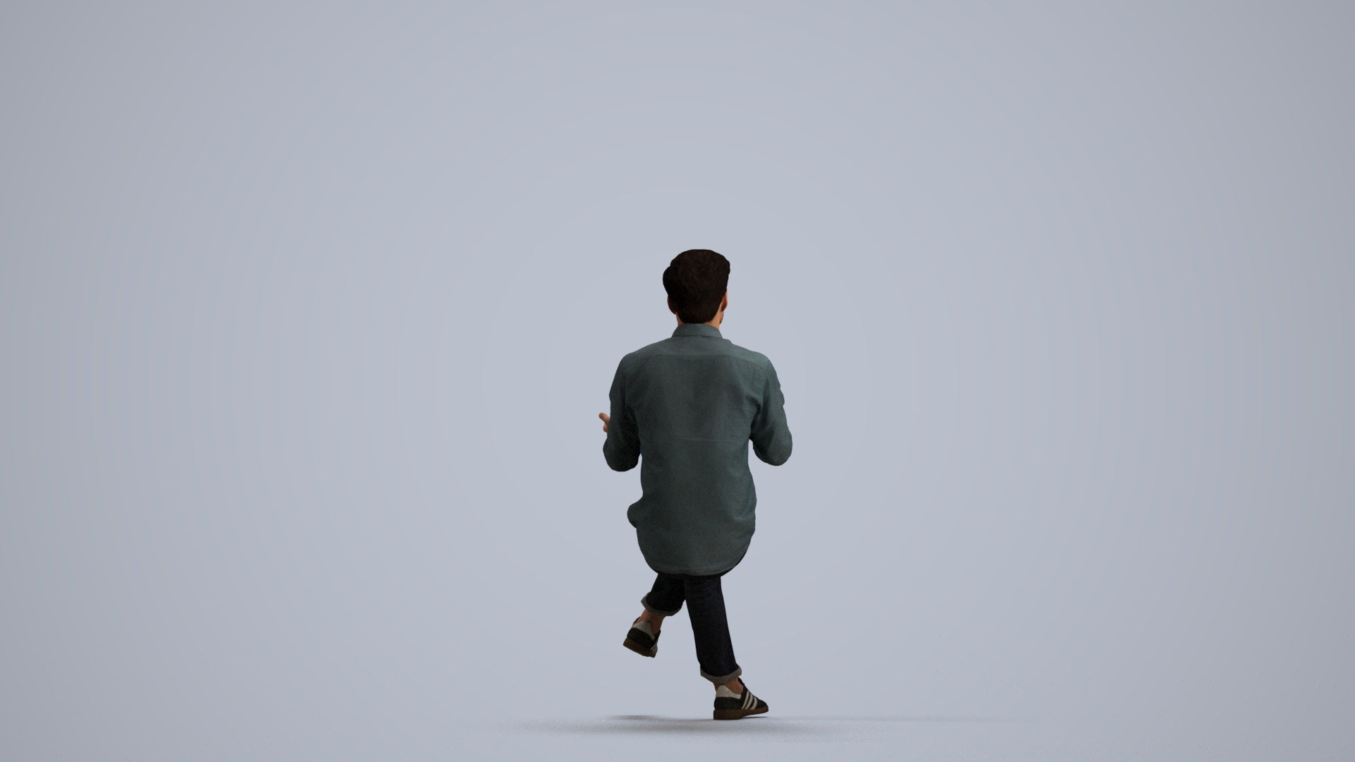 photogrammetry 3D man casual pool, realistic human model archviz FBX, front view render