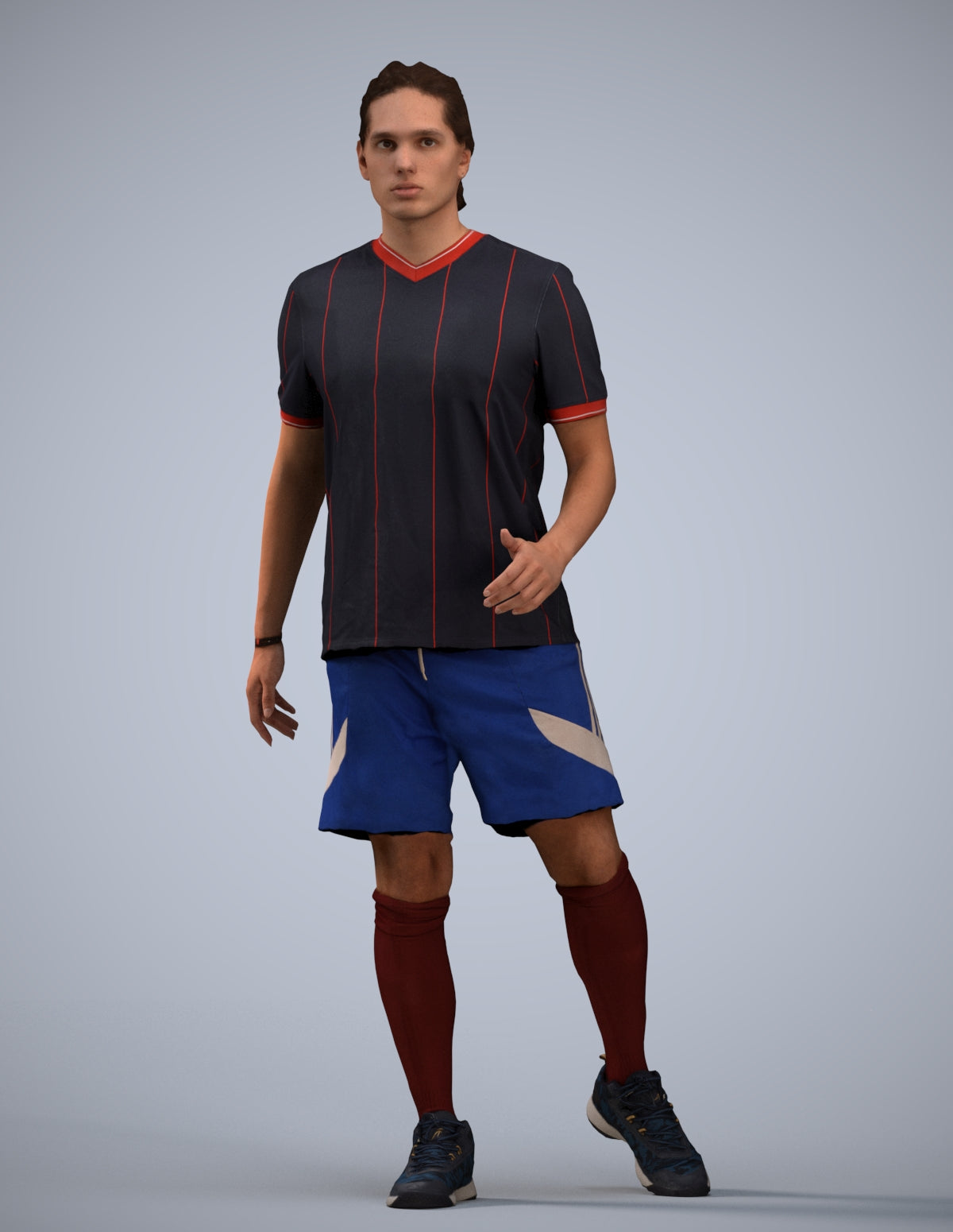 photogrammetry 3D man sport, realistic human model archviz FBX