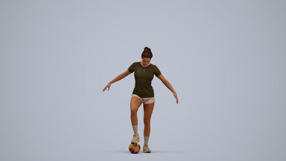 photogrammetry 3D woman sport, realistic human model archviz FBX, standing pose render