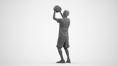 scanned 3D boy sport, photogrammetry people for Enscape and V-Ray, wireframe front view
