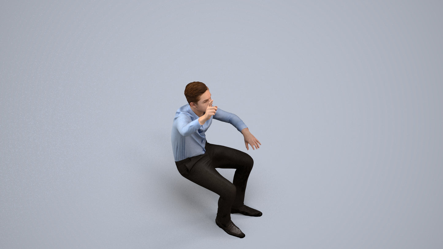 realistic 3D boy kids, scanned archviz people for Blender and 3ds Max, back view render